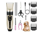 EZONEDEAL 11 Pcs Cat Dog Pet Clippers Hair Electric Clipper Grooming Shaver With USB Rechargeable Electric Quiet Pets Hair Trimmers Cordless Kit
