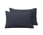 Australian Linen Company Jersey Quilt Cover Set and Pillowcases Queen Quilt Bed Cover - Charcoal