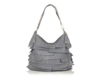 YSL Preloved Saint Tropez Leather Hobo Bag Women Gray - Designer - Pre-Loved