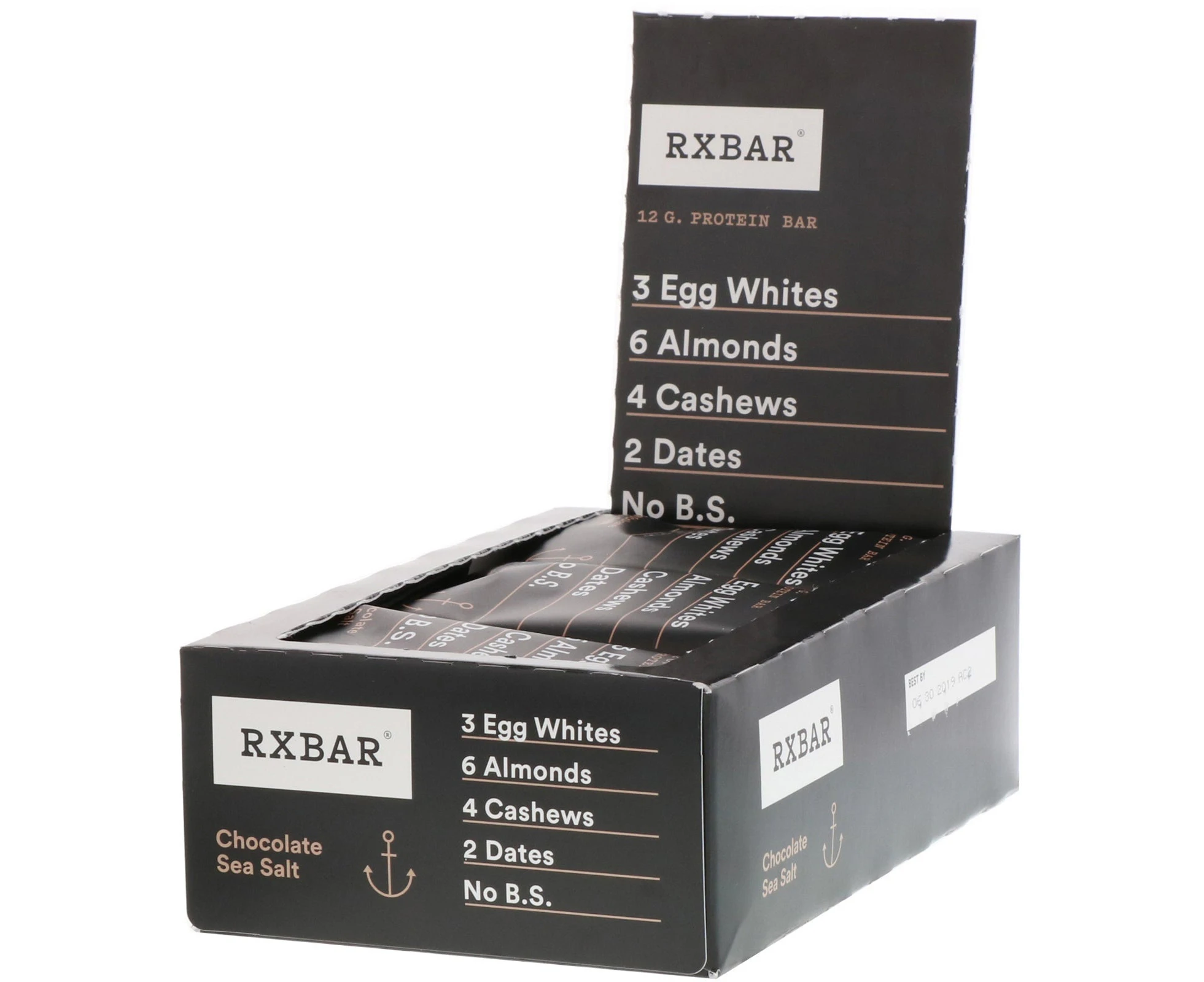 RXBAR, Protein Bars, Chocolate Sea Salt, 12 Bars, 1.83 oz (52 g) Each