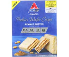 Atkins, Protein Wafer Crisps, Peanut Butter, 5 Bars, 1.27 oz (36 g) Each