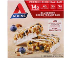Atkins, Greek Yogurt Bar, Blueberry, 5 Bars, 1.69 oz (48 g) Each