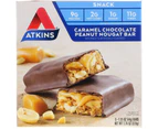 Atkins, Snack, Caramel Chocolate Peanut Nougat Bar, 5 Bars, 1.6 oz (44 g) Each