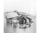 SOGA 4X Gastronorm GN Pan Full Size 1/1 GN Pan 2cm Deep Stainless Steel Tray With Lid