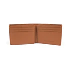 Genuine Premium Leather Men's Wallet 9 Cards RFID Blocking Tan