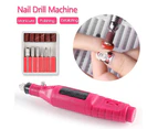 Electric Nail Drill Kit Polisher Manicure Pedicure Ceramic Gel Tools - Green
