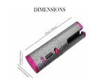 Cordless Auto-Rotating Ceramic Portable Hair Curler - Pink