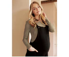 Tessa Rib Nursing Top Olive Womens Maternity Wear by Ripe Maternity