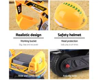 Kids Ride On Car Construction Vehicle Excavator Yellow with Helmet