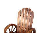 Wagon Wheels Rocking Chair - Brown