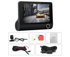 HD Front Rear & Interior Three Lens Car Dashboard Camera