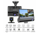 HD Front Rear & Interior Three Lens Car Dashboard Camera