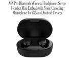 A6S Pro Bluetooth Wireless Stereo Headphones Headset Mini Earbuds with Noise Canceling - Blue