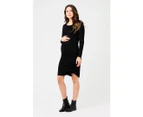 Knit Tunic Dress Black Womens Maternity Wear by Ripe Maternity