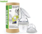 Haakaa Gen. 3 Silicone Breast Pump & Baby Bottle Set - Grey