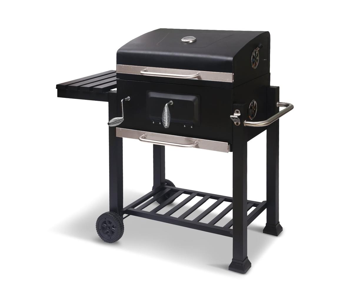 14" portable round charcoal barbecue with windshield outdoor garden/patio CMP07 