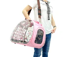 Ibiyaya Valentine Transparent Hard Case Carrier, Foldable Pet Bag