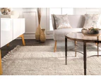 Chunky Bleached Jute Rug - Fringed Ends - 149x80cm