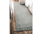 Chunky Dyed Jute Rug - Fringed Ends - 214x150cm