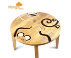 Hand Carved Children's Table Wooden Animals Theme.
