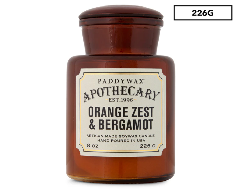 Paddywax Orange Zest & Bergamot Apothecary Scented Candle 226g