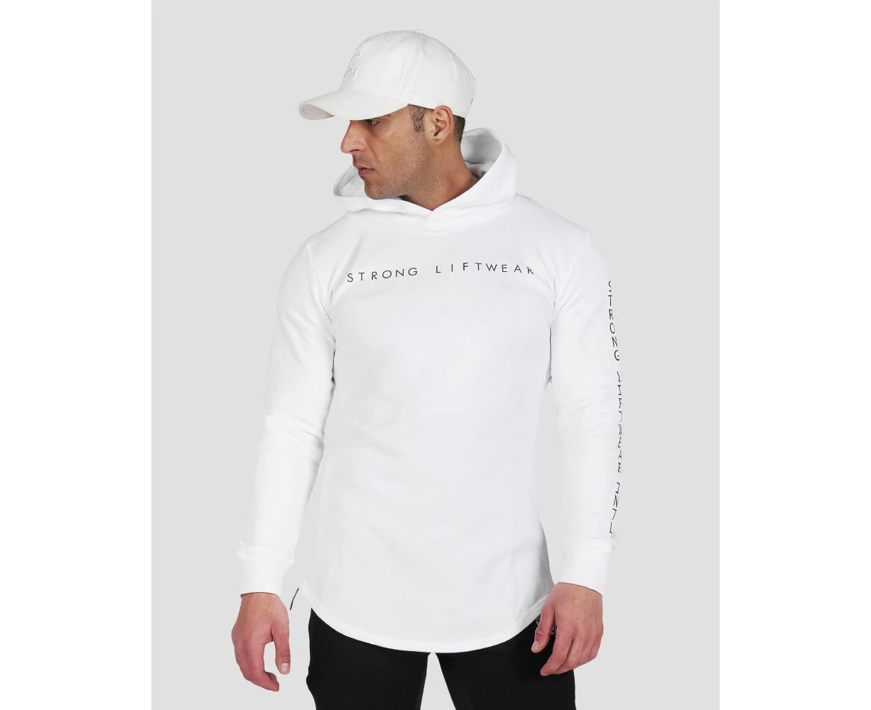 Strong Liftwear -  Men's Harlequin Reflective Hoodie - White