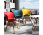 4Pcs Office Meeting Chair Set PU Leather Seats Dining Chairs Home Cafe Retro Type 3