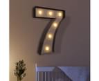 LED Metal Number Lights Free Standing Hanging Marquee Event Party D?cor Number 7 6