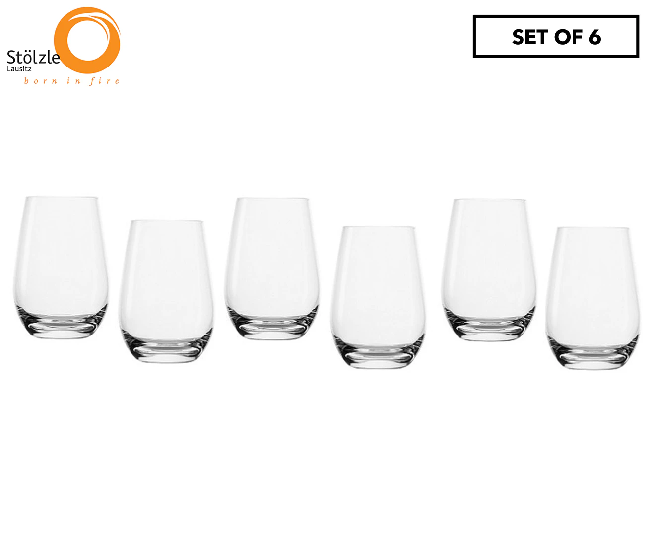 Set of 6 Stölzle 470mL Wine Tumbler Glasses