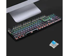 TODO Mechanical Gaming Keyboard Tactile Blue Switch Rgb Led 104 Key Usb Windows - Black