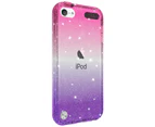 Pink Purple Gradient Glitter Two Piece Case Cover for Apple iPod touch 5 6 7