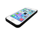 Flexible Hard Back Case for Apple iPhone 5 5S or SE 1st Gen Frosted Clear - Black