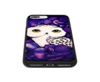 Purple Snowy Owl Printed Hard Back Case for Apple iPhone 7 Plus or 8 Plus (5.5")
