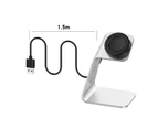 Silver Wireless Charger Dock Stand For Samsung Galaxy Watch 46mm 42mm SM-R800 SM-R810 SM-R815 EP-YO805