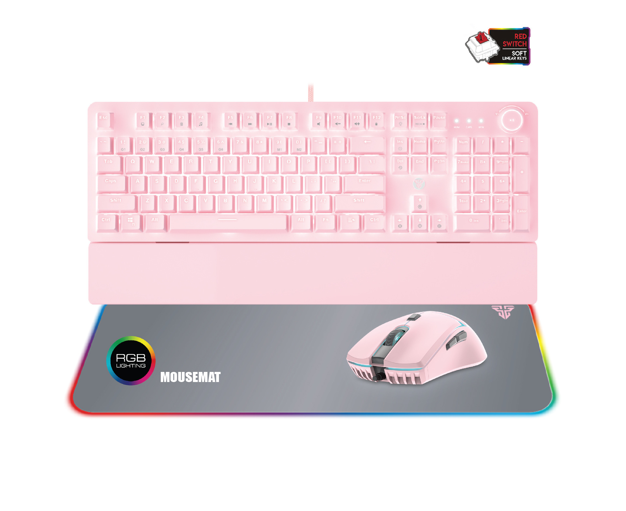 pink keyboard red switch