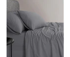 Elan Linen 1200TC Organic Cotton Queen Grey Sheet Set