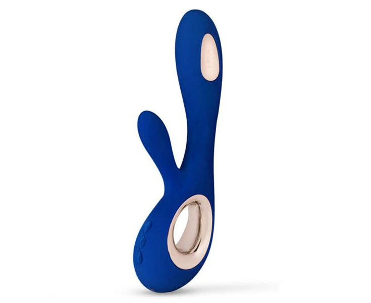 LELO SORAYA WAVE Luxurious Rabbit Massager Vibrator - LELO Midnight Blue