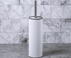 Ortega Home Toilet Brush Holder - White/Black/Silver