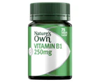 Nature's Own Vitamin B1 250mg with Vitamin B for Energy and Heart Health 75 Tablets