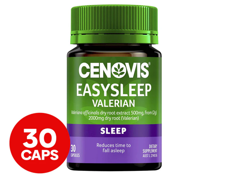 Cenovis Easy Sleep Valerian 2000mg for Calm Nerves and Restless Sleeping 30 Capsules