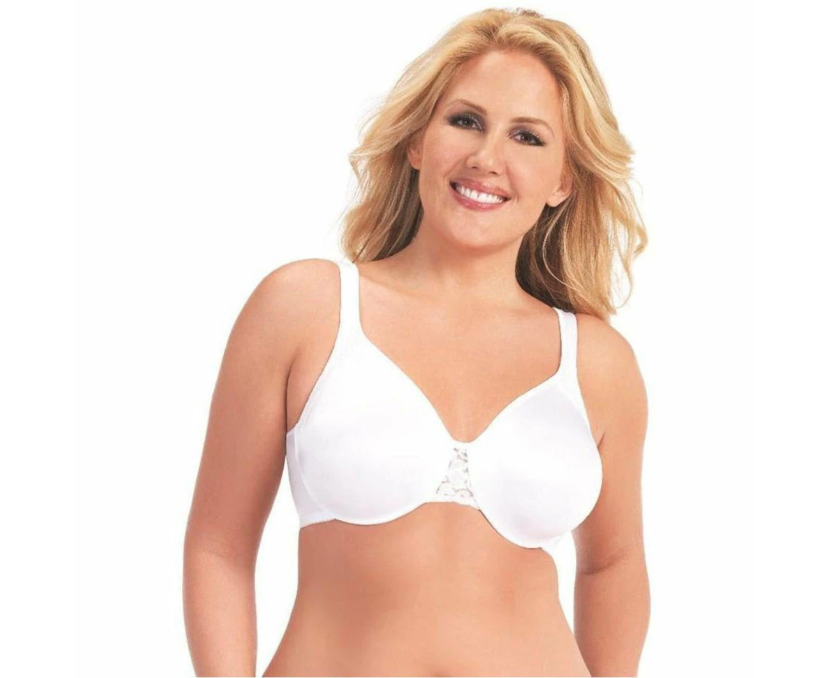 Exquisite Form Plus Size Underwired Minimiser Bra in White