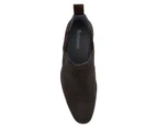 Batsanis Men's Jason Leather Gusset Heel Tab Anti-Slip Sole Chelsea Boots Grey