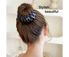 Daxstar 12 Pcs Bird Nest Shaped Hair Clips Expandable Ponytail Holder Hair Accessories-LightBlue