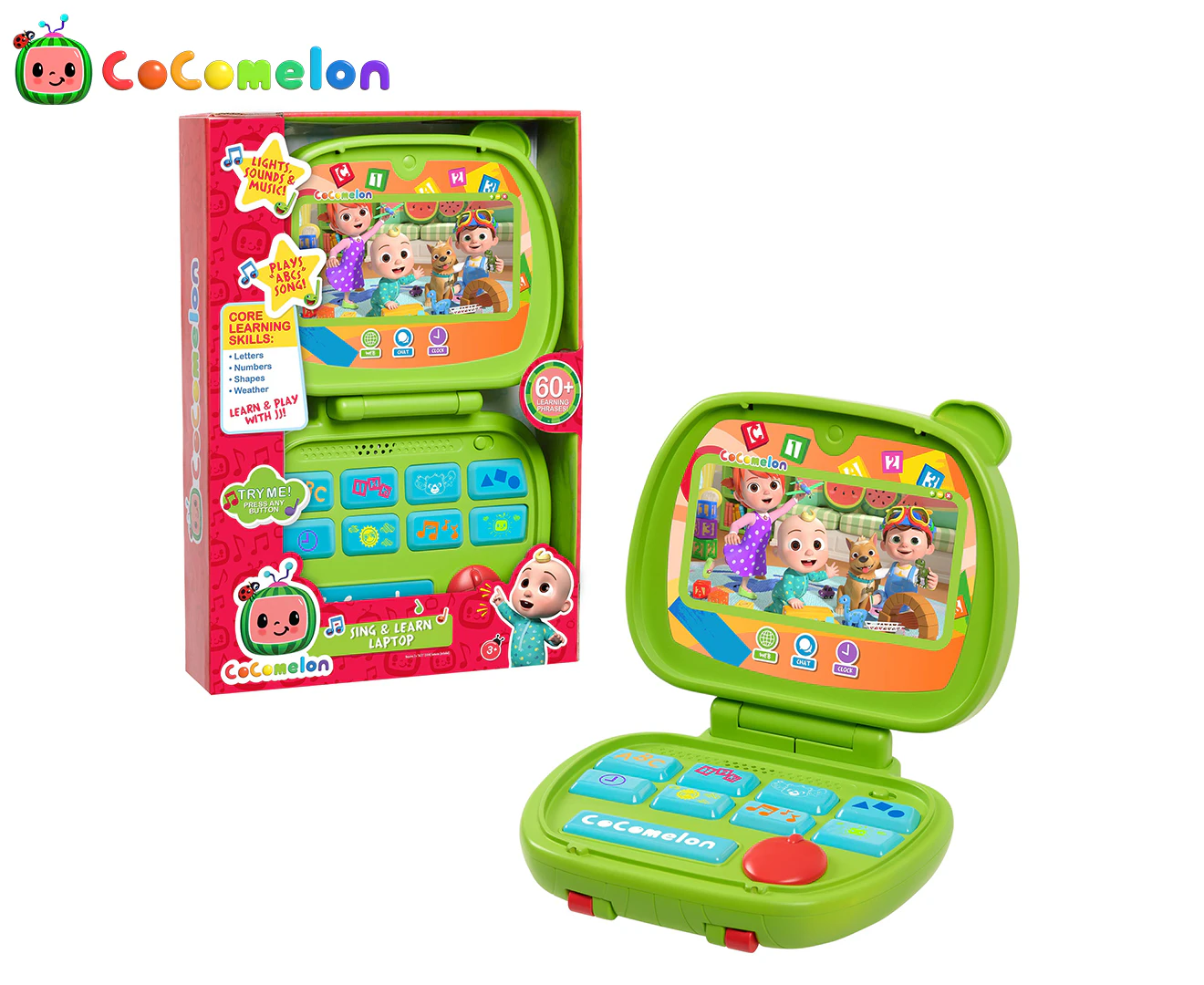 Cocomelo Sing & Learn Laptop Educational Letter Interactive Kids/Toddler 18m+