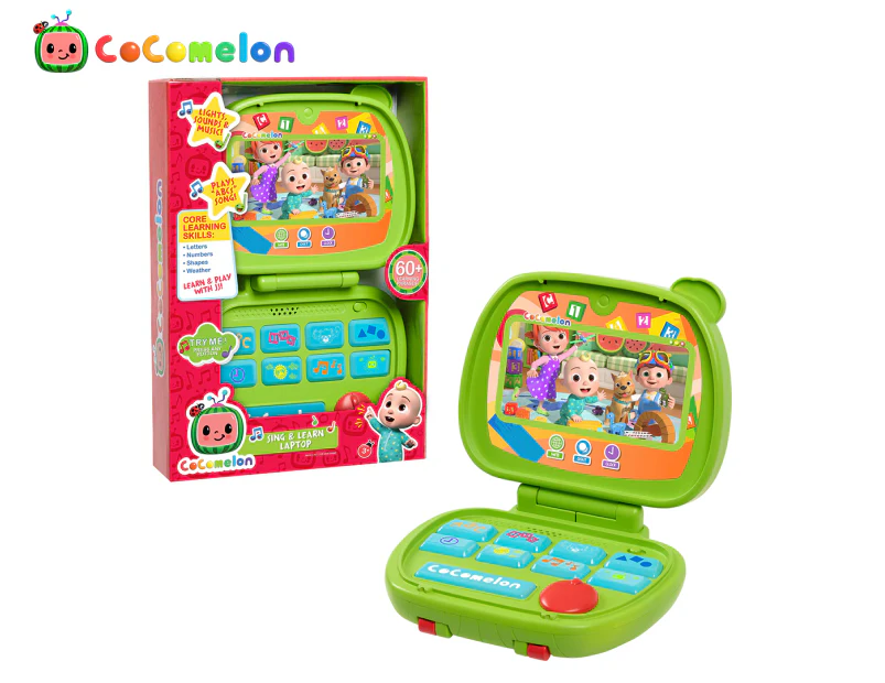 Cocomelo Sing & Learn Laptop Educational Letter Interactive Kids/Toddler 18m+