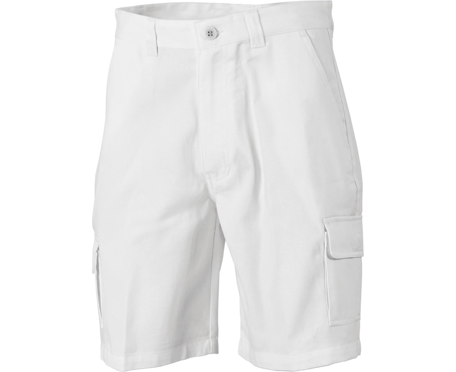 DNC Cotton Drill Cargo Shorts - White