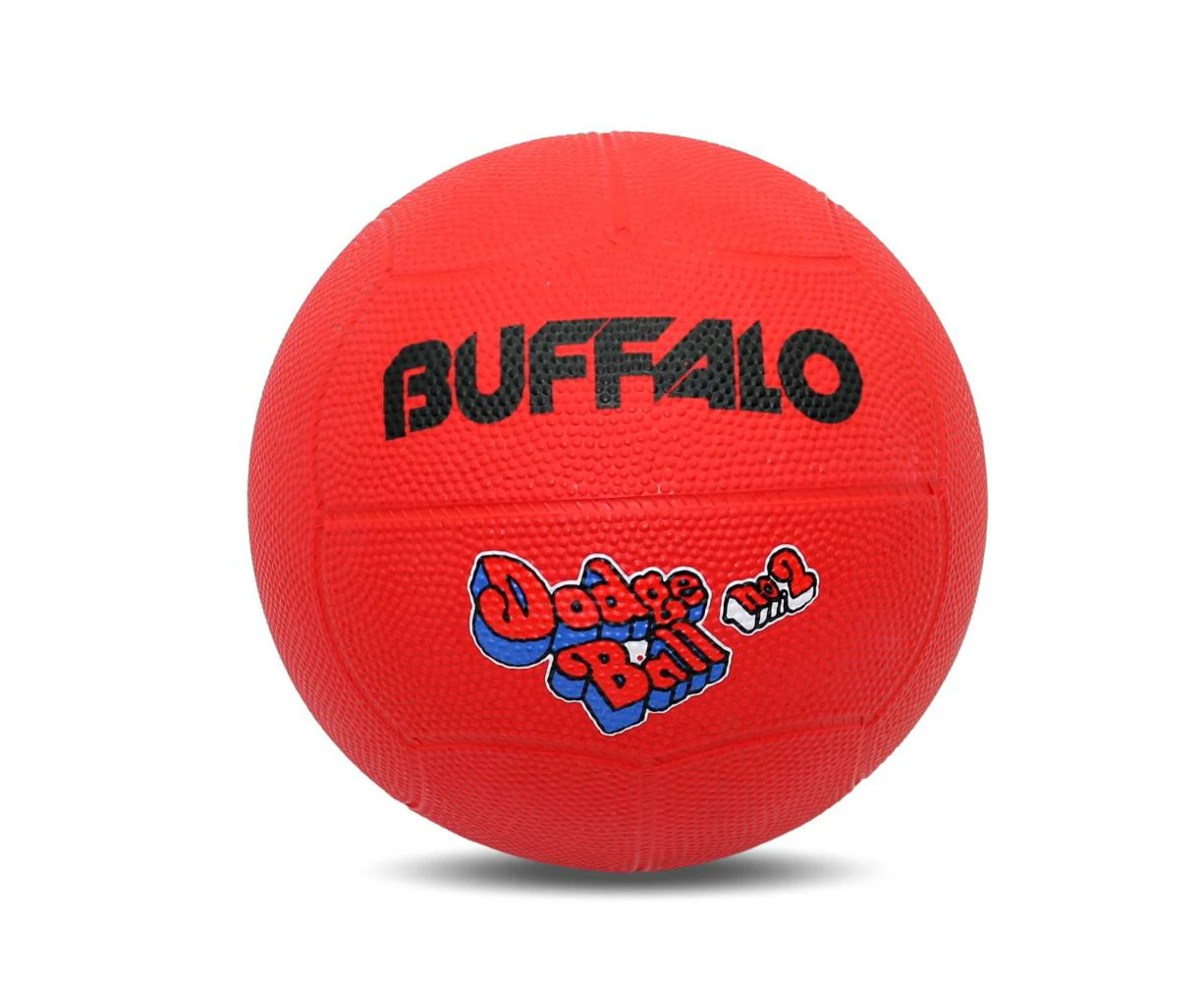 Buffalo Sports Rubber Dodge Utility Ball 20cm - Red