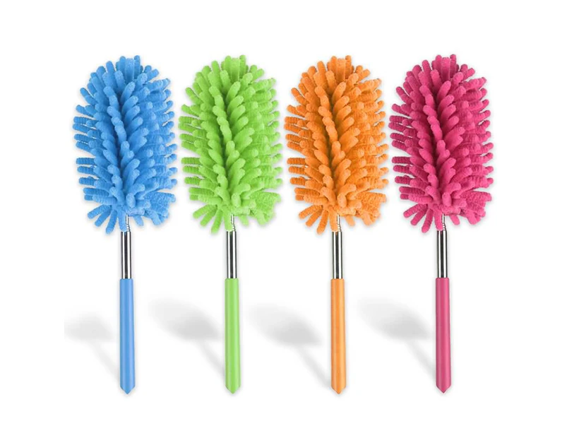 4Pcs Duster Microfibre Extendable Hard To Reach Surfaces 27-77CM Cleaner Tool