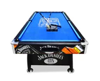JD LOGO 7FT MDF Black / Blue Pool Snooker Billiards Table