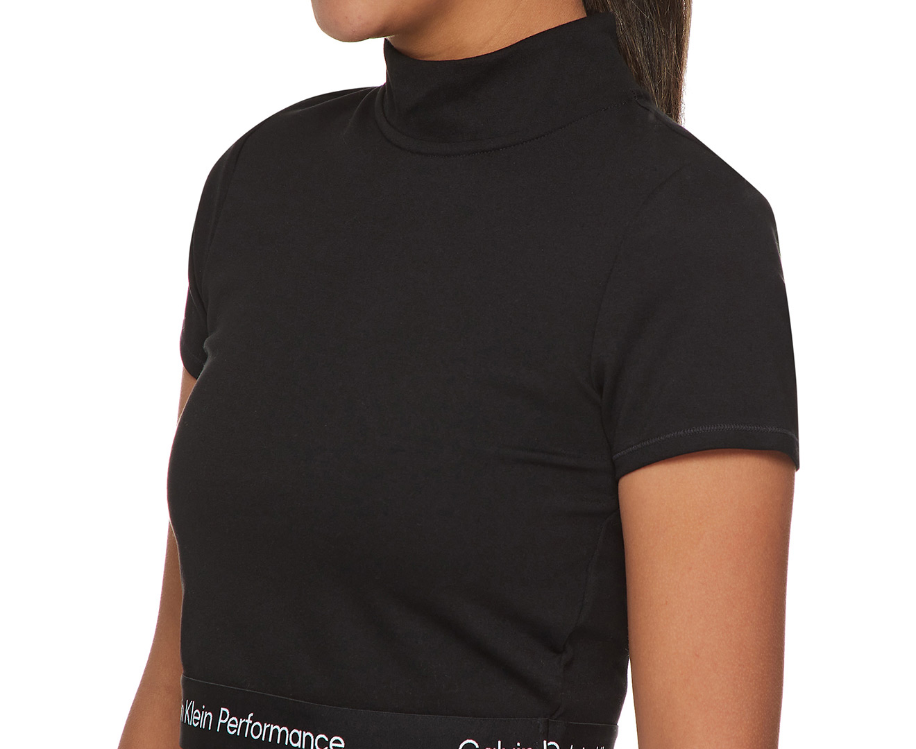 Performance Mock Neck Crop Top